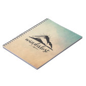 マウンテンウィズサンレイズ&ワンダーラストタイポグラフィ ノートブック (左側)