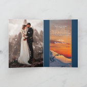 マウンテンウィンターウェディングフォトサンキューカード サンキューカード (内部)