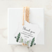 マウンテンウィンターウェディングメッセージカード フェイバータグ (インサイチュ)