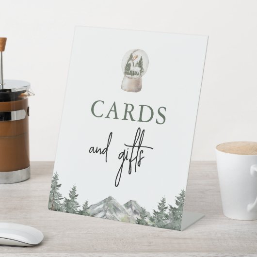 マウンテンウィンターオネダーランドのカードとギフトサイン 台座サイン (インサイチュ)