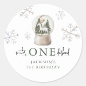 マウンテンウィンターオネダーランド1st誕生日パーティー ラウンドシール (正面)