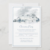 マウンテンウィンターシーンクリスマスパーティー 招待状 (正面)