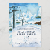 マウンテンウィンタースキー結婚式招待状 (正面/裏面)