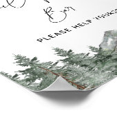 マウンテンウィンターベイビーシャワートレイルミックスバー標識 ポスター (角)