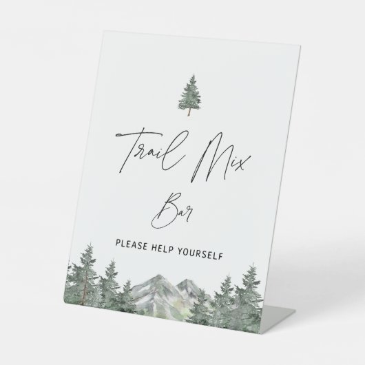 マウンテンウィンターベイビーシャワートレイルミックスバー 台座サイン (正面)