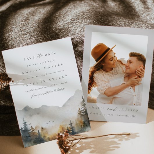 マウンテンウェディングザデイト招待状 招待状
