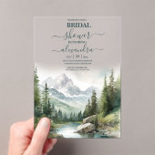 マウンテンウェディングパーティーブライダルシャワー アクリル招待状 (インサイチュ (ポータブル))