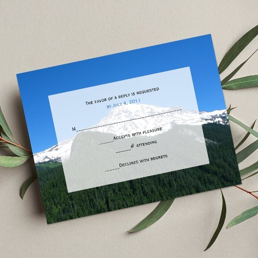 マウンテンウェディングRSVP招待状 出欠カード