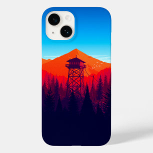 マウンテンウォッチタワー風光明媚な電話ケー鮮やかス – Na Case-Mate iPhone 14ケース