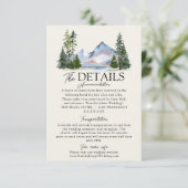 マウンテンウォーターカラーウッドランドパイン結婚ズ詳細 エンクロージャーカード (スタンド正面)