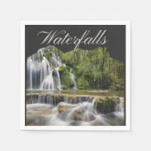 マウンテンウォーターフォールズトラベル スタンダードカクテルナプキン (正面)
