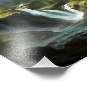 マウンテンウォーターフォールセレニティホテル自然ランドスケープ フォトプリント            (角)