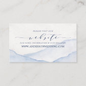 マウンテンウォーター素朴カラー結婚ブルー エンクロージャーカード (正面)