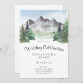 マウンテンウォーター結婚カラーお祝い 招待状 (正面/裏面)