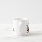 マウンテンウズラ鳥の漫画イラストレーション エスプレッソカップ (裏面)