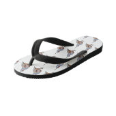 マウンテンウズラ鳥の漫画イラストレーション キッズビーチサンダル (アングル)