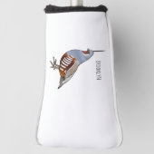 マウンテンウズラ鳥の漫画イラストレーション ゴルフヘッドカバー (回転90)