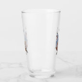 マウンテンウズラ鳥の漫画イラストレーション タンブラーグラス (左)