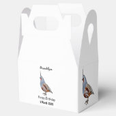 マウンテンウズラ鳥の漫画イラストレーション フェイバーボックス (オープン)