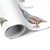 マウンテンウズラ鳥の漫画イラストレーション ラッピングペーパー (ロールコーナー)