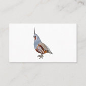 マウンテンウズラ鳥の漫画イラストレーション 名刺 (裏面)