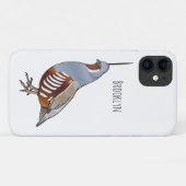 マウンテンウズラ鳥の漫画イラストレーション Case-Mate iPhoneケース (裏面(横))