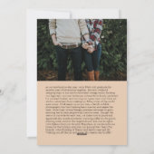 マウンテンウッドランドオーナメント図解入りの、写真付きのクリスマス シーズンカード (裏面)