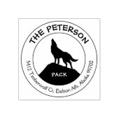 マウンテンウルフパック、動物差出人住所 ラバースタンプ (インプリント)