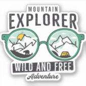 マウンテンエクスプローラーワイルドキャンプ |ダイカットのシール シール (正面)