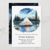 マウンテンエスケープドアドベンチャーが赤ちゃんシャワーを待つ 招待状 (正面/裏面)