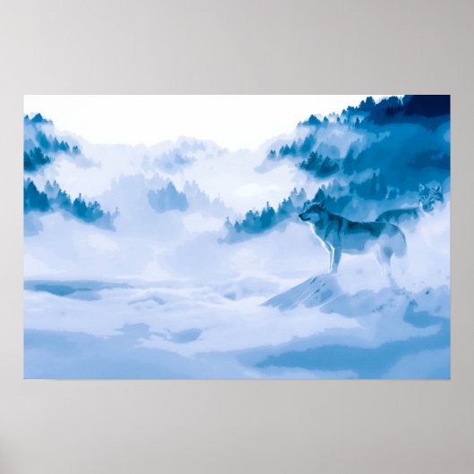 マウンテンエレガントウルブアートワーク |ポスター ポスター (正面)