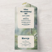 マウンテンエレガントフォレ素朴結婚スト オールインワン招待状 (内側)