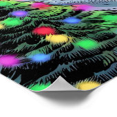 マウンテンカラーのTRexスノーボーサイケデリックド ポスター (角)