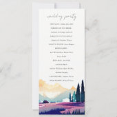 マウンテンカントリーフィールドランドスケープ結婚式 プログラム (裏面)