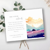 マウンテンカントリーフィールド結婚ランドスケープ詳細 エンクロージャーカード