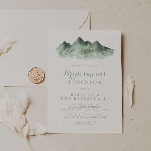 マウンテンカントリー花嫁ランチョンシャワー 招待状