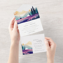 マウンテンカントリー薄紫フィールドランドスケープ結婚ズ