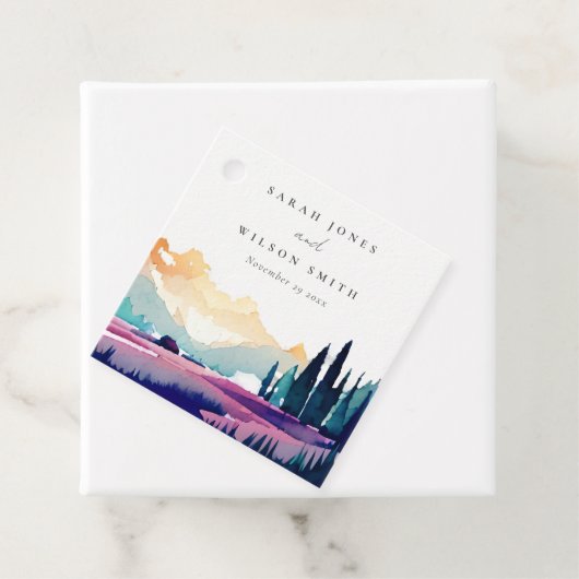 マウンテンカントリー薄紫フィールドランドスケープ結婚ズ フェイバータグ (インサイチュ)