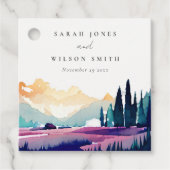 マウンテンカントリー薄紫フィールドランドスケープ結婚ズ フェイバータグ (正面)