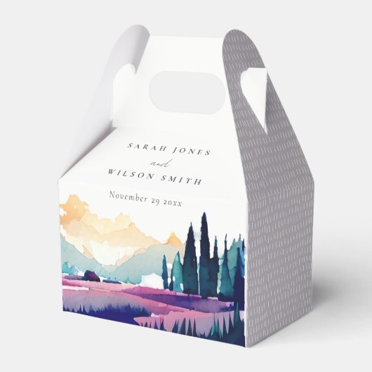 マウンテンカントリー薄紫フィールドランドスケープ結婚ズ フェイバーボックス (正面サイド)