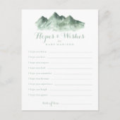 マウンテンカントリー赤ちゃんシャワー希望カード ポストカード (正面)