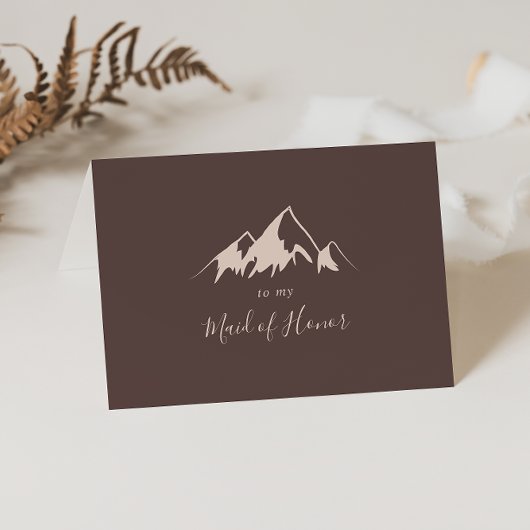 マウンテンカントリー ウェディングパーティー サンキューカード