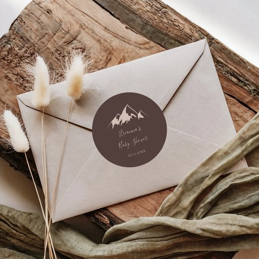 マウンテンカントリー ベイビーシャワー フェイバー ラウンドシール