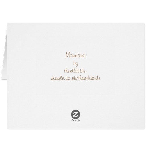 マウンテンカード (裏面横)