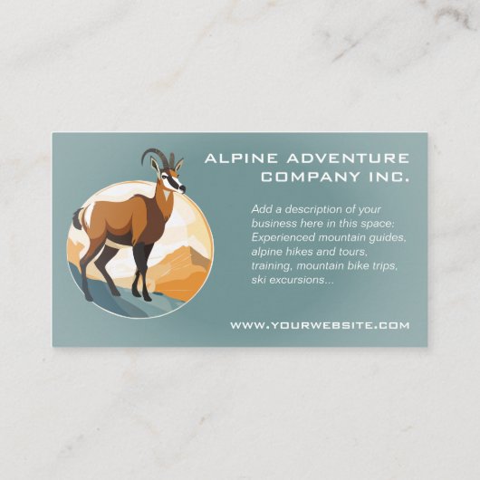 マウンテンガイドハイキングツアーアドベンチャー会社 名刺 (裏面)