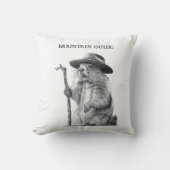 マウンテンガイド – お洒落マーモットデザイン クッション (正面)