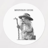 マウンテンガイド – お洒落マーモットデザイン ラベル (デザイン2)