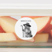 マウンテンガイド – お洒落マーモットデザイン ラベル (貼付)