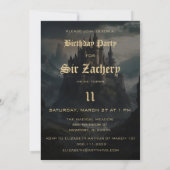 *~*マウンテンキャッスル中世ファンタジーAP88誕生日 招待状 (裏面)