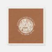 マウンテンキャンピングウィークエンドバチェロレッテ スタンダードカクテルナプキン (正面)